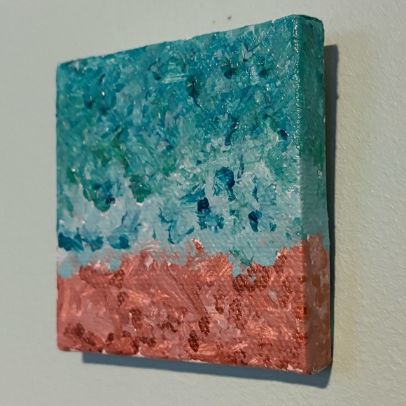 🌺Abstract Canvas Art in Blue & Green-Set of 3 🌺 - Picture 9 of 10